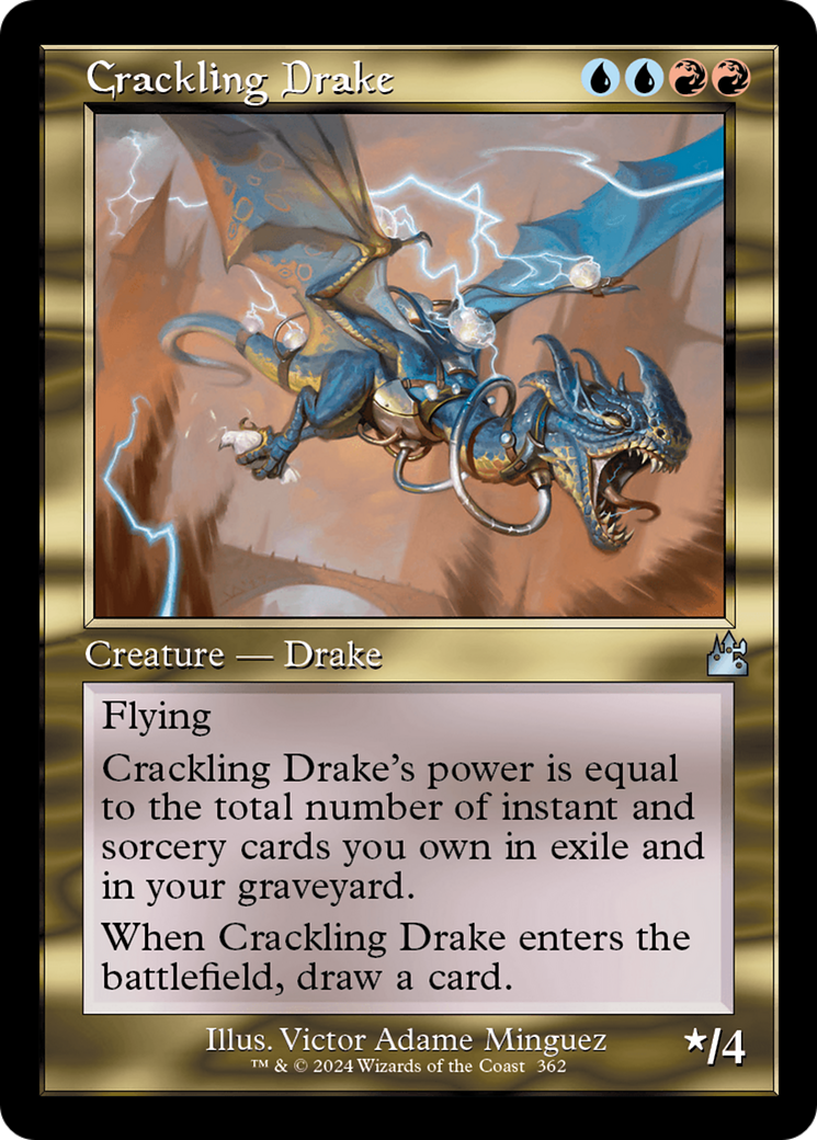 Crackling Drake (Retro Frame) [Ravnica Remastered] [Foil]