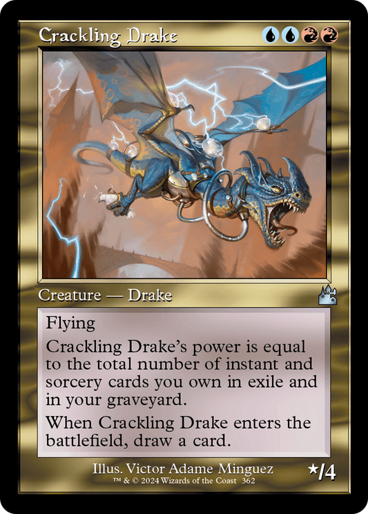 Crackling Drake (Retro Frame) [Ravnica Remastered] [Foil]