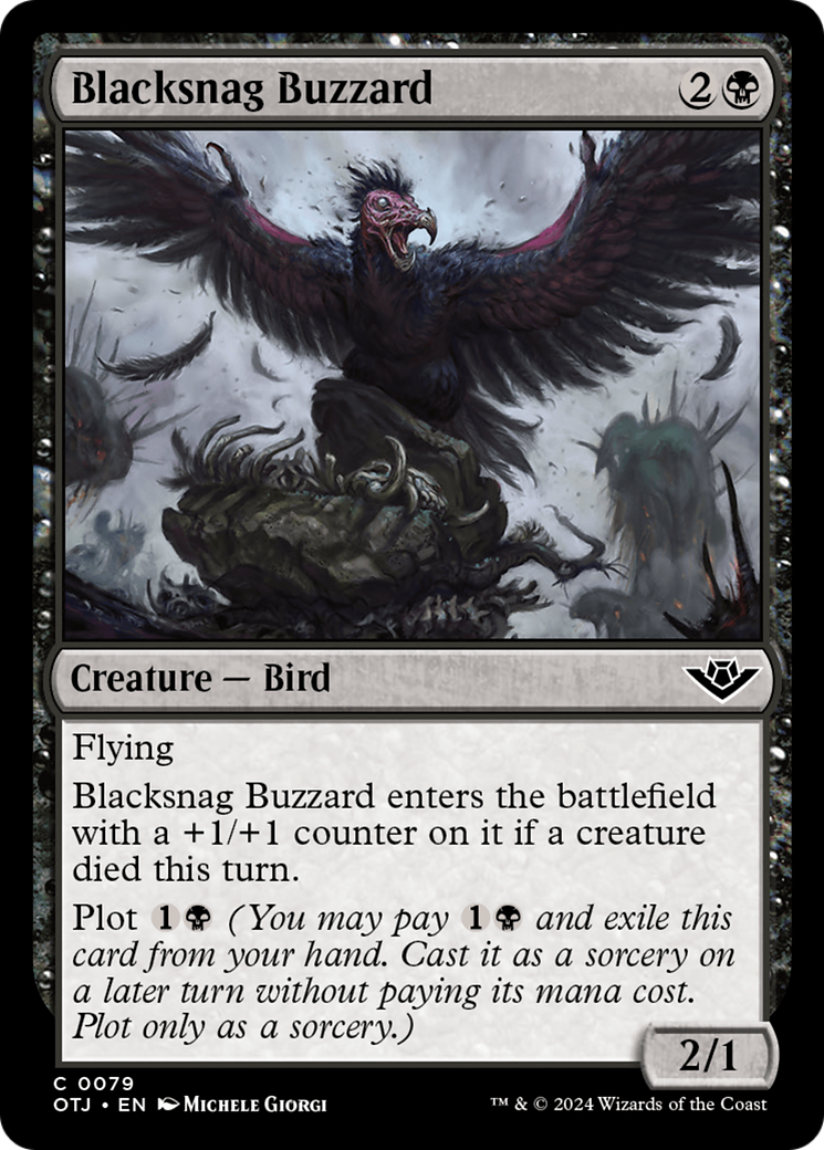 Blacksnag Buzzard [Outlaws of Thunder Junction] [Foil]