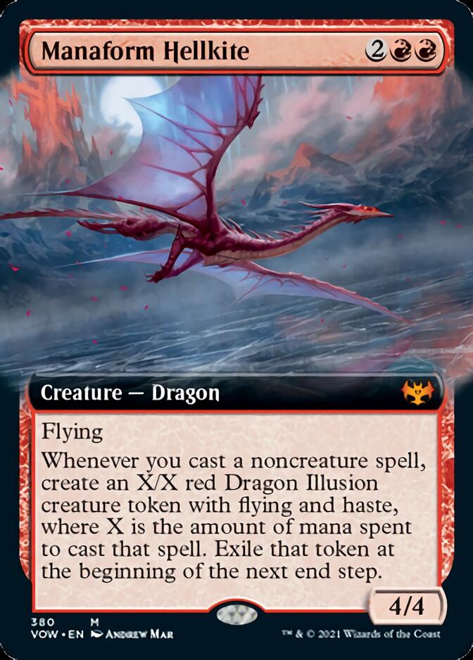 Manaform Hellkite (Extended Art) [Innistrad: Crimson Vow] [Foil]