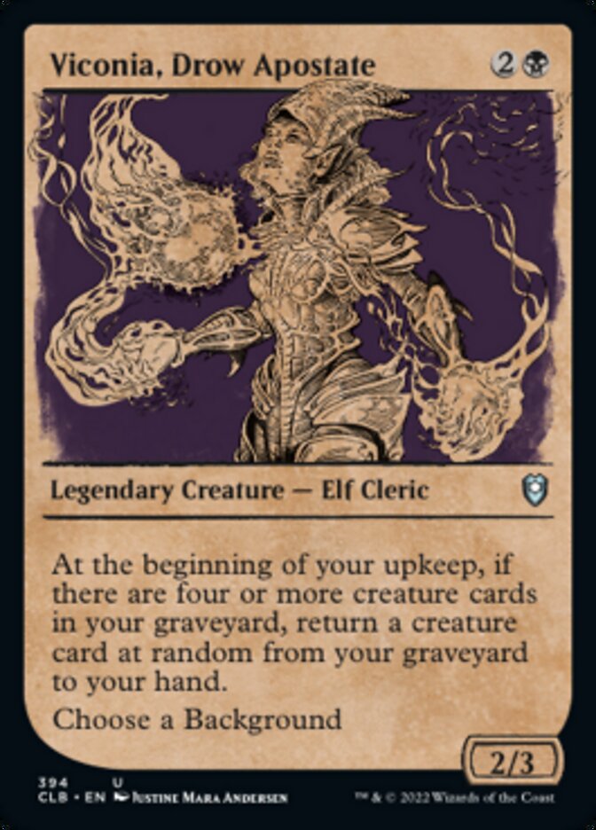 Viconia, Drow Apostate (Showcase) [Commander Legends: Battle for Baldur's Gate] [Foil]