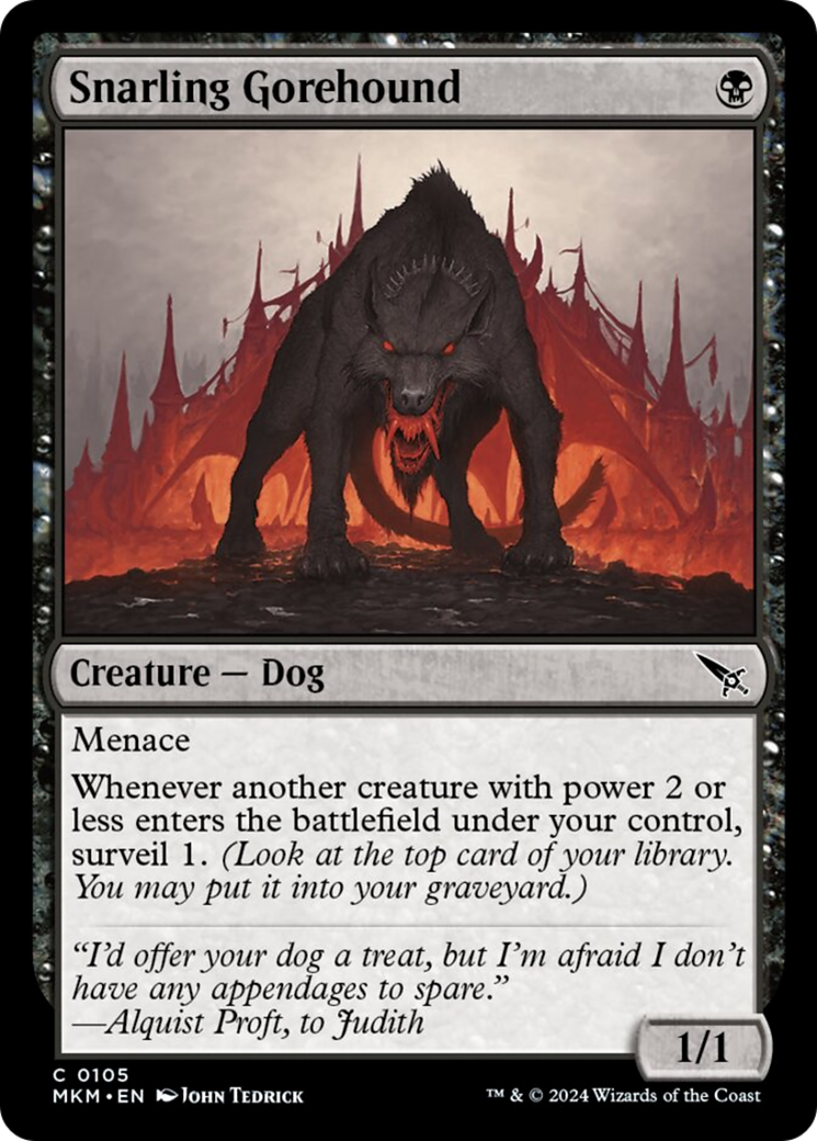 Snarling Gorehound [Murders at Karlov Manor] [Foil]