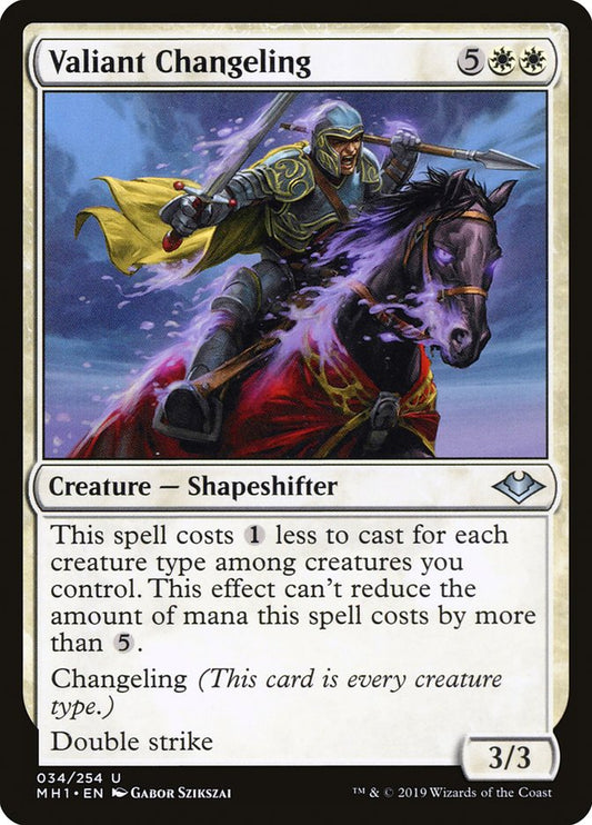 Valiant Changeling [Modern Horizons] [Foil]