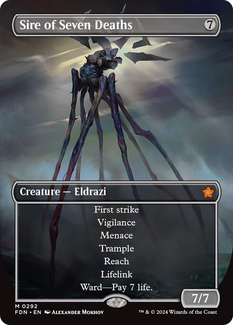 Sire of Seven Deaths (Borderless) [Foundations] [Foil]