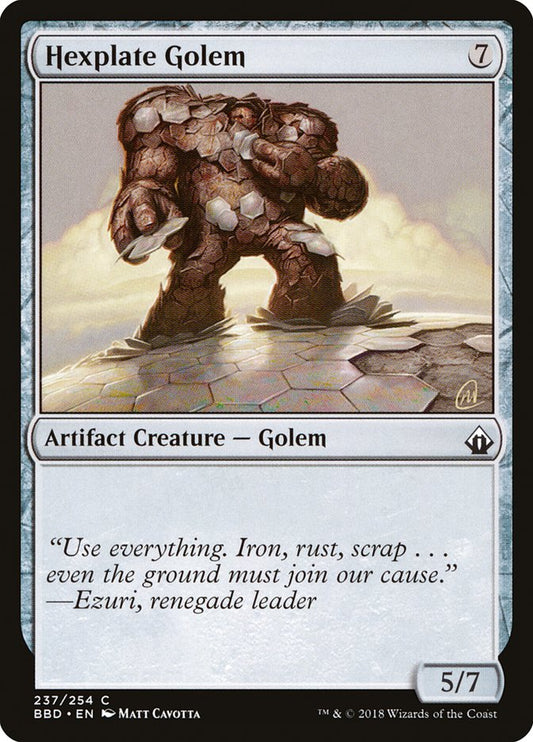 Hexplate Golem [Battlebond] [Foil]