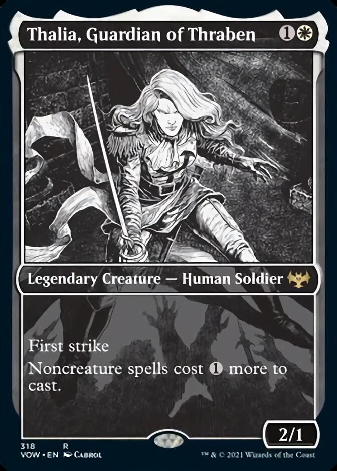 Thalia, Guardian of Thraben (Showcase Eternal Night) [Innistrad: Crimson Vow] [Foil]