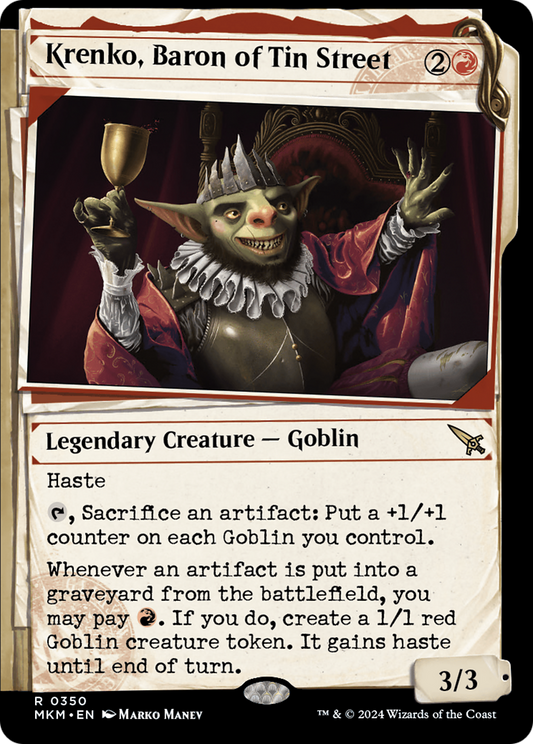 Krenko, Baron of Tin Street (Showcase) [Murders at Karlov Manor] [Foil]