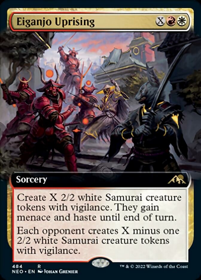 Eiganjo Uprising (Extended Art) [Kamigawa: Neon Dynasty] [Foil]