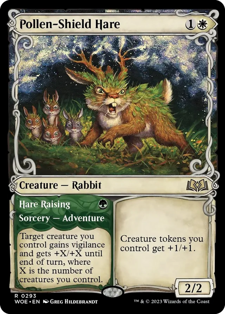 Pollen-Shield Hare // Hare Raising (Showcase) [Wilds of Eldraine] [Foil]