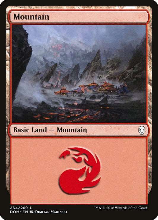 Mountain (264) [Dominaria] [Foil]