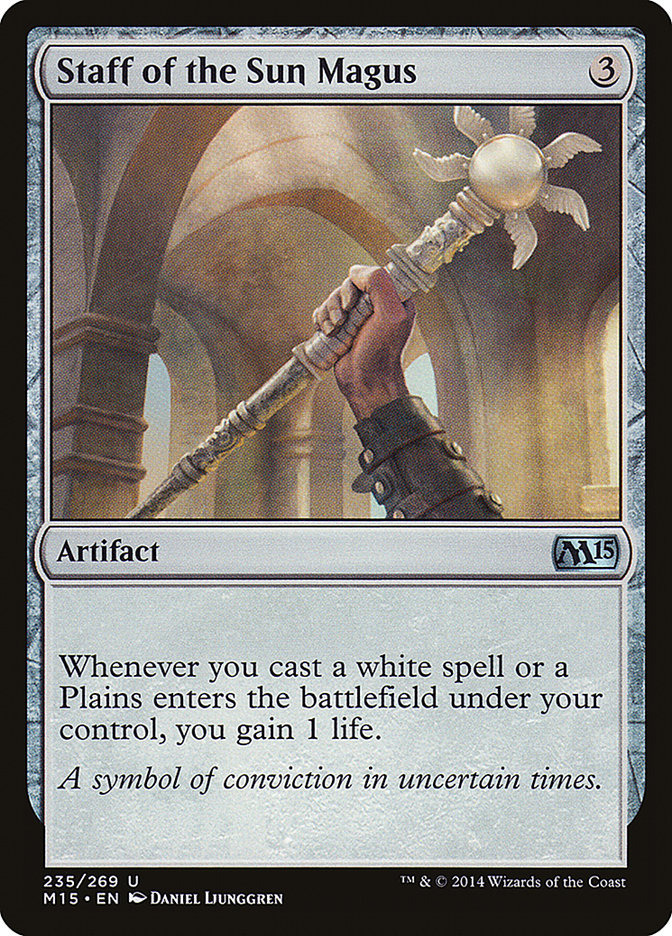 Staff of the Sun Magus [Core Set 2015] [Foil]
