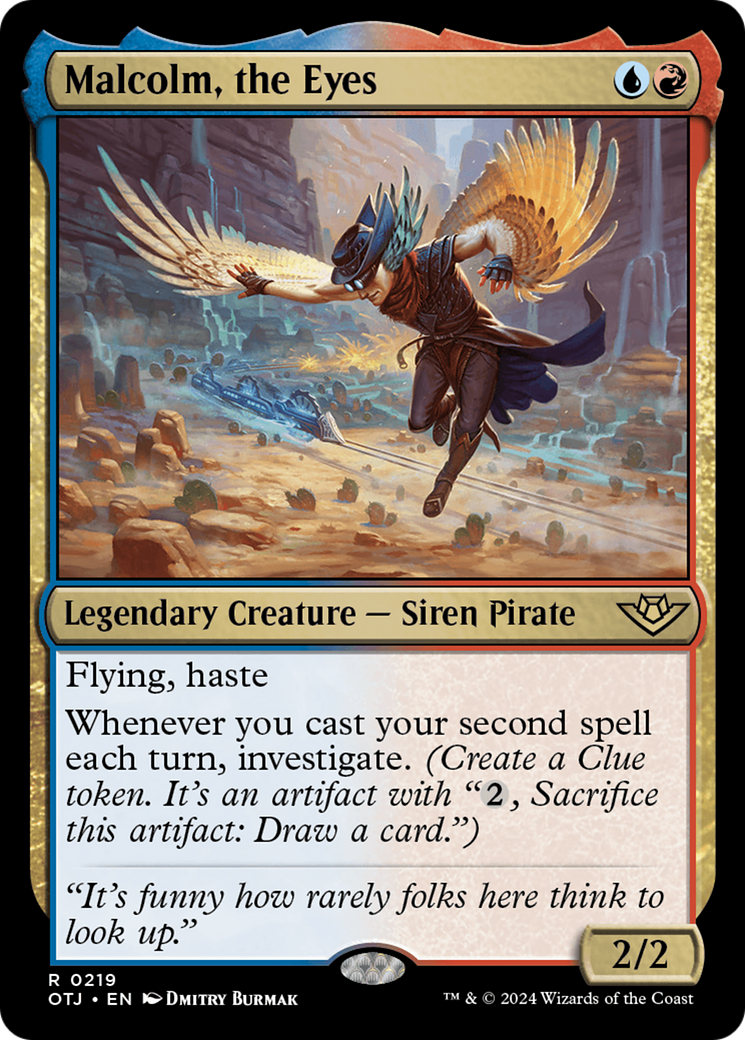 Malcolm, the Eyes [Outlaws of Thunder Junction] [Foil]