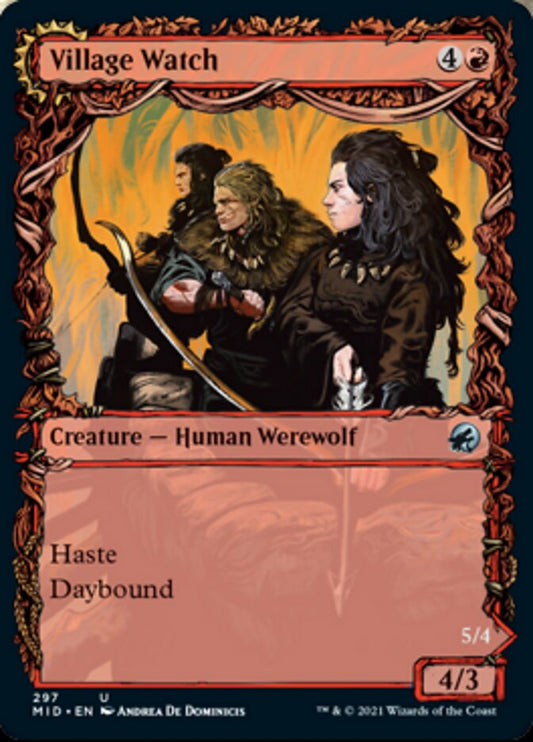 Village Watch // Village Reavers (Showcase Equinox) [Innistrad: Midnight Hunt] [Foil]