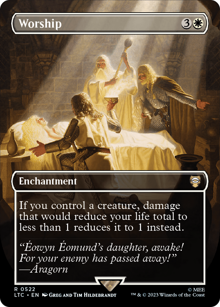 Worship (Borderless) [The Lord of the Rings: Tales of Middle-Earth Commander] [Foil]