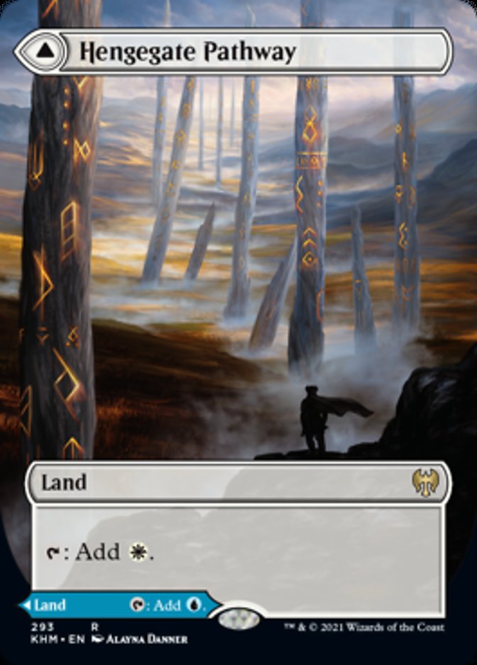 Hengegate Pathway // Mistgate Pathway (Borderless Alternate Art) [Kaldheim] [Foil]