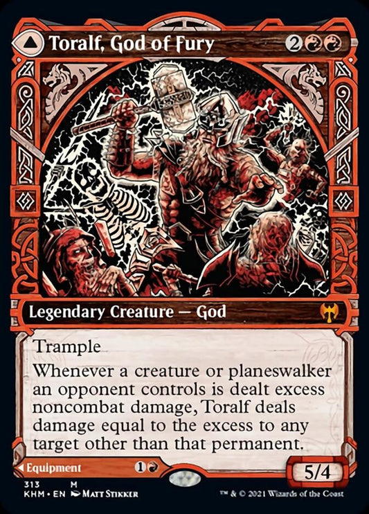 Toralf, God of Fury // Toralf's Hammer (Showcase) [Kaldheim] [Foil]