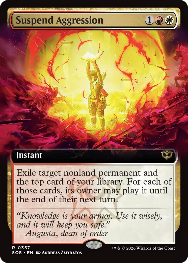 Suspend Aggression (Extended Art) [Secrets of Strixhaven] [Foil]