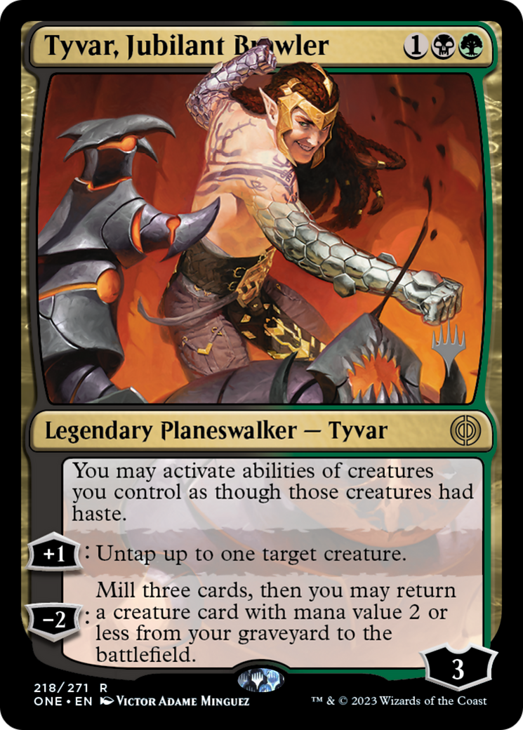 Tyvar, Jubilant Brawler (Promo Pack) [Phyrexia: All Will Be One Promos] [Foil]