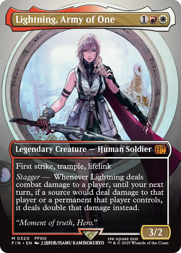 Lightning, Army of One (Borderless) (0320) [FINAL FANTASY] [Foil]