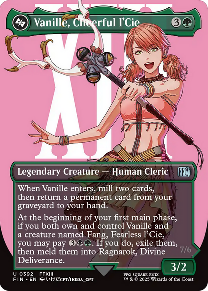 Vanille, Cheerful l'Cie // Ragnarok, Divine Deliverance (Borderless) [FINAL FANTASY] [Foil]