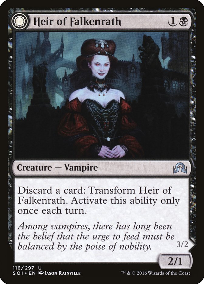 Heir of Falkenrath // Heir to the Night [Shadows over Innistrad] [Foil]
