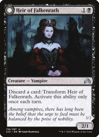 Heir of Falkenrath // Heir to the Night [Shadows over Innistrad] [Foil]