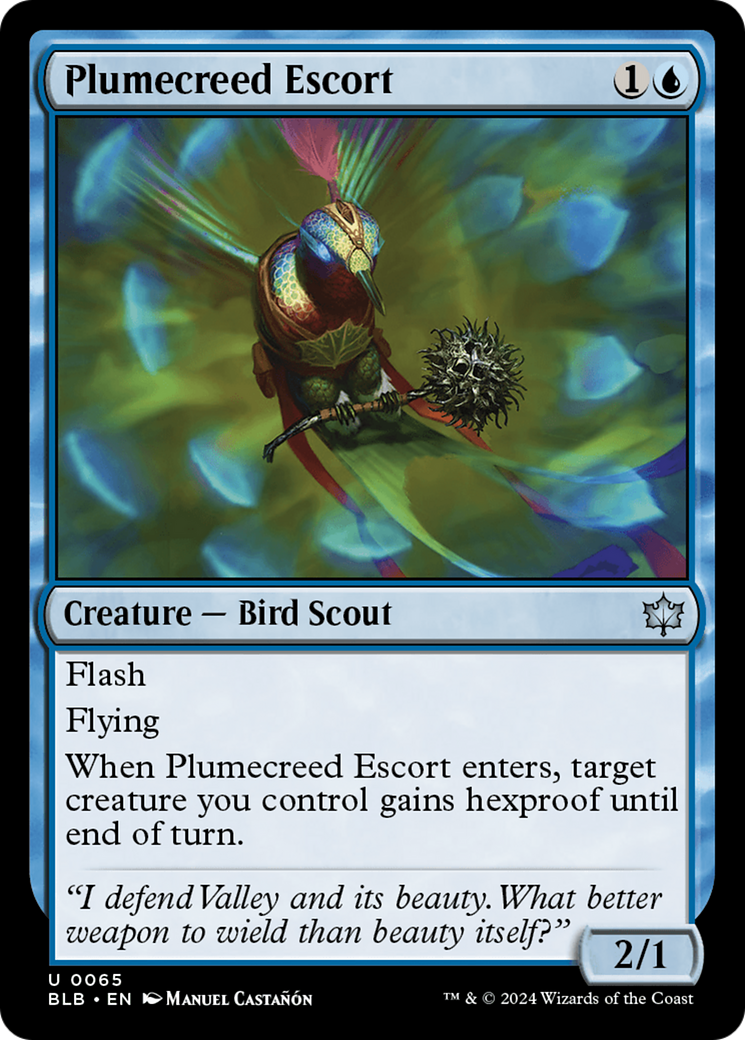 Plumecreed Escort [Bloomburrow] [Foil]