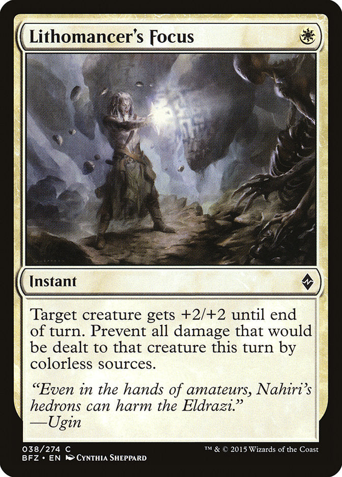 Lithomancer's Focus [Battle for Zendikar] [Foil]
