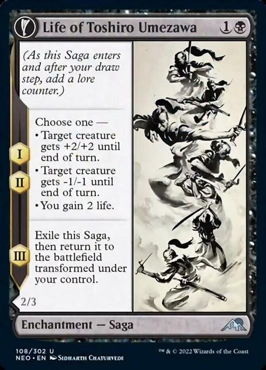 Life of Toshiro Umezawa // Memory of Toshiro [Kamigawa: Neon Dynasty] [Foil]