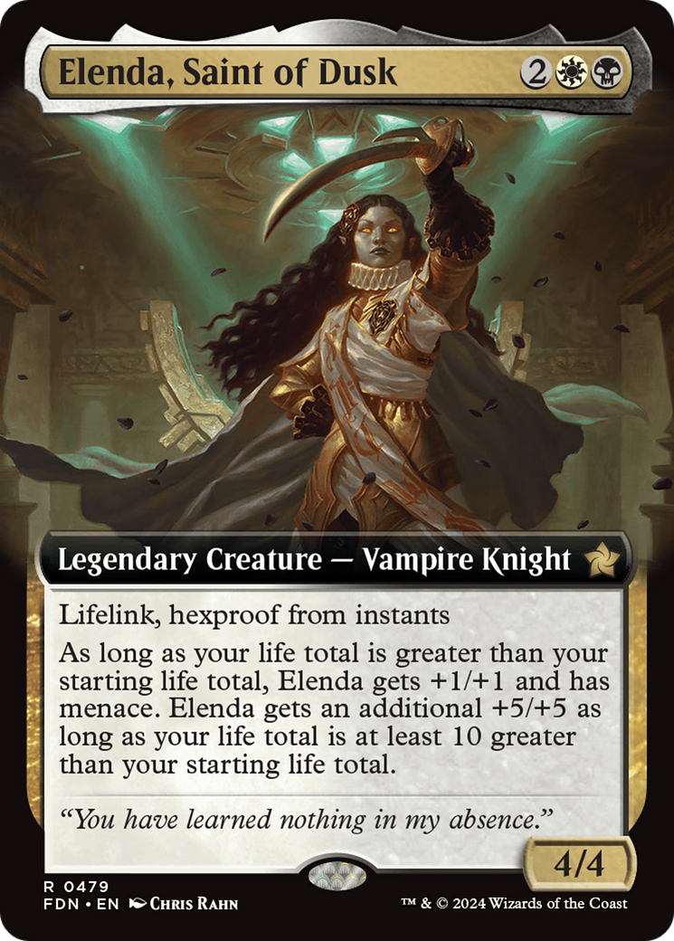 Elenda, Saint of Dusk (Extended Art) [Foundations] [Foil]