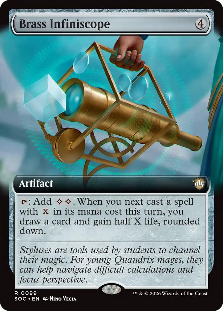 Brass Infiniscope (Extended Art) [Secrets of Strixhaven Commander] [Foil]