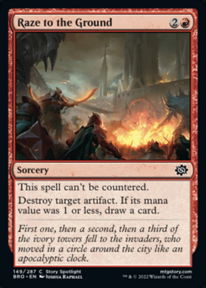 Raze to the Ground [The Brothers' War] [Foil]