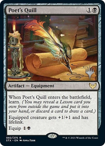 Poet's Quill (Promo Pack) [Strixhaven: School of Mages Promos] [Foil]