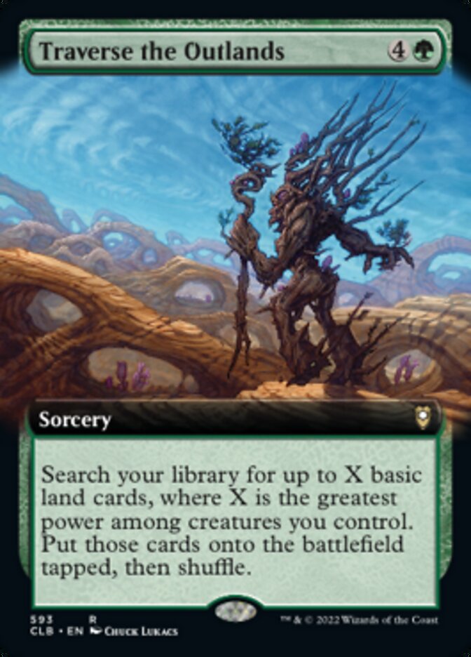 Traverse the Outlands (Extended Art) [Commander Legends: Battle for Baldur's Gate] [Foil]
