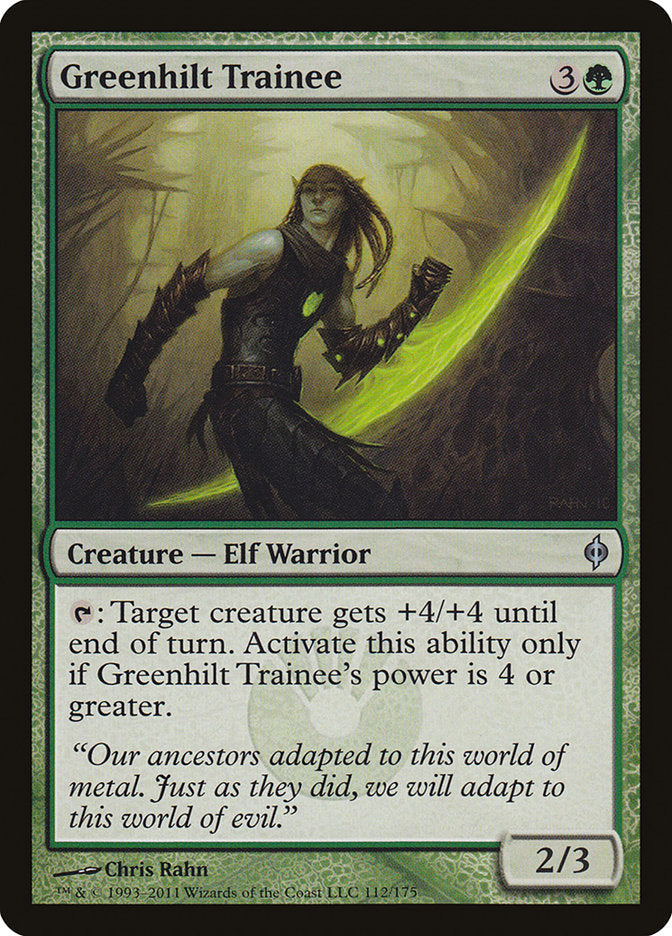 Greenhilt Trainee [New Phyrexia] [Foil]