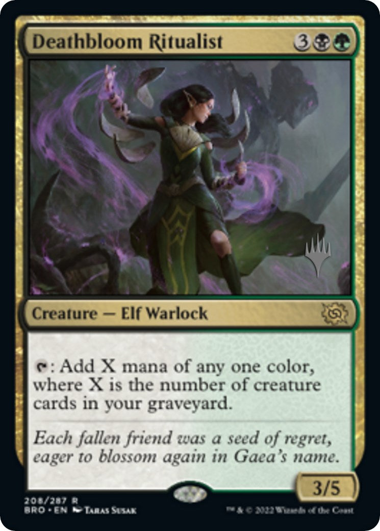 Deathbloom Ritualist (Promo Pack) [The Brothers' War Promos] [Foil]