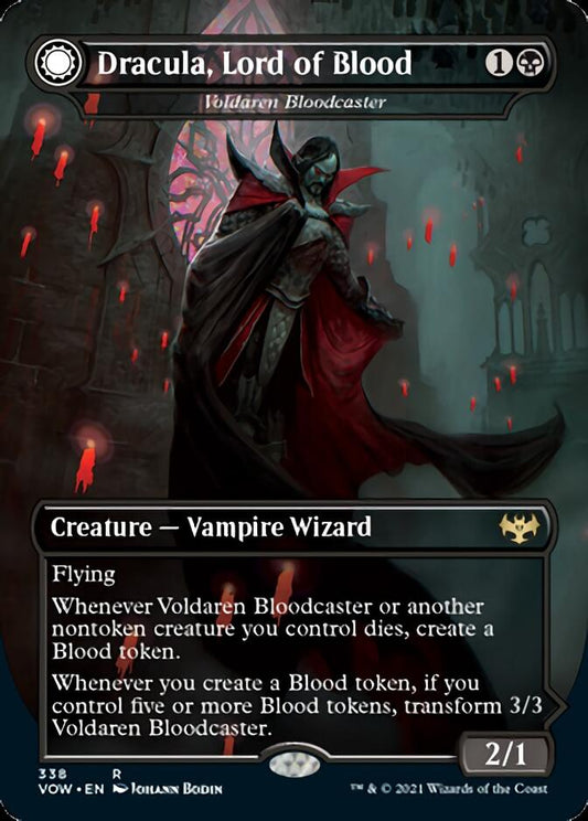 Voldaren Bloodcaster // Bloodbat Summoner - Dracula, Lord of Blood // Dracula, Lord of Bats [Innistrad: Crimson Vow] [Foil]