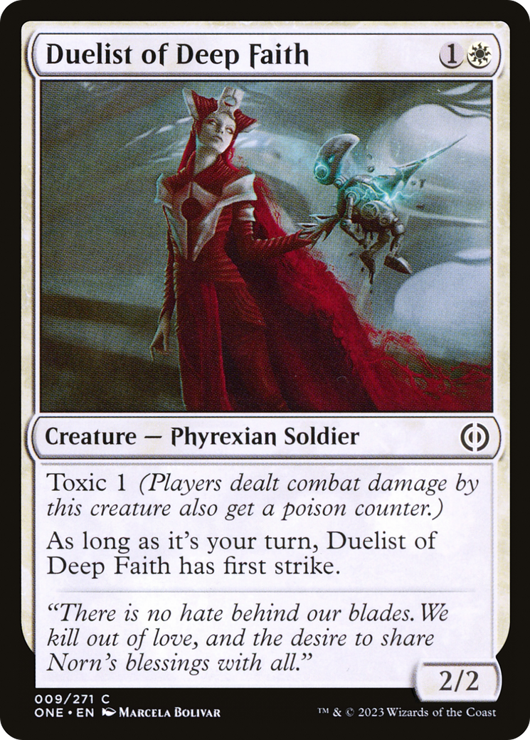 Duelist of Deep Faith [Phyrexia: All Will Be One] [Foil]