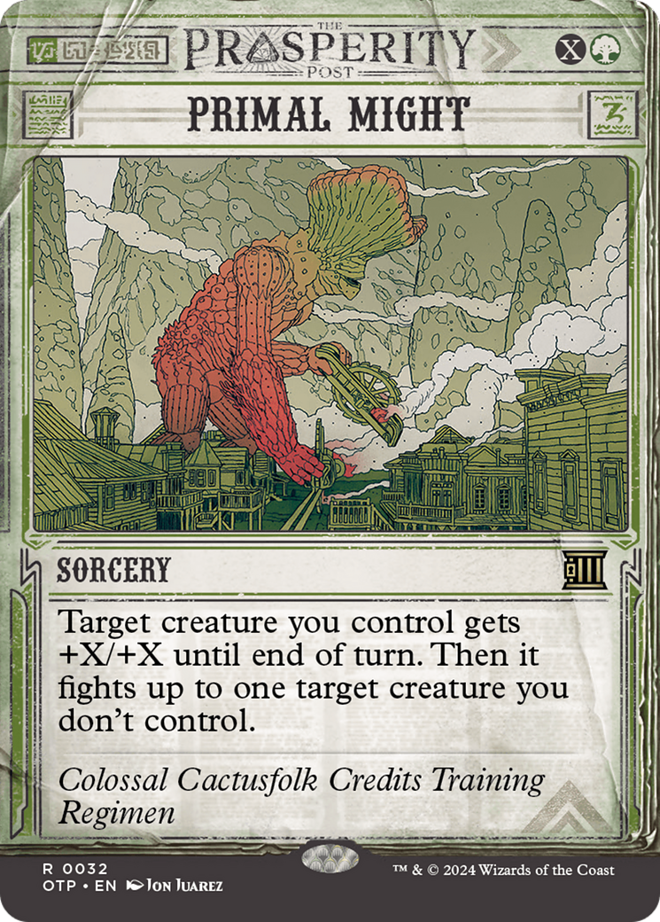 Primal Might [Outlaws of Thunder Junction: Breaking News] [Foil]