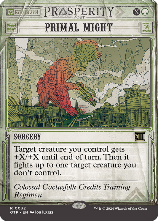 Primal Might [Outlaws of Thunder Junction: Breaking News] [Foil]