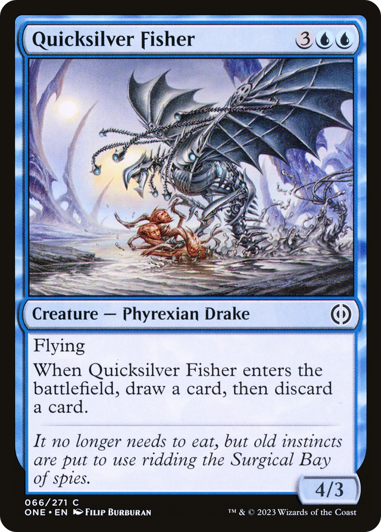 Quicksilver Fisher [Phyrexia: All Will Be One] [Foil]