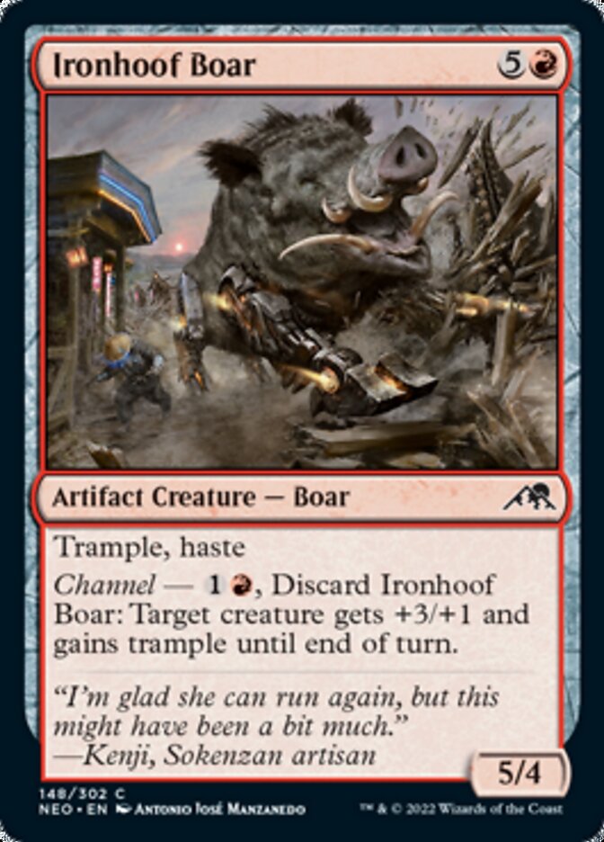 Ironhoof Boar [Kamigawa: Neon Dynasty] [Foil]