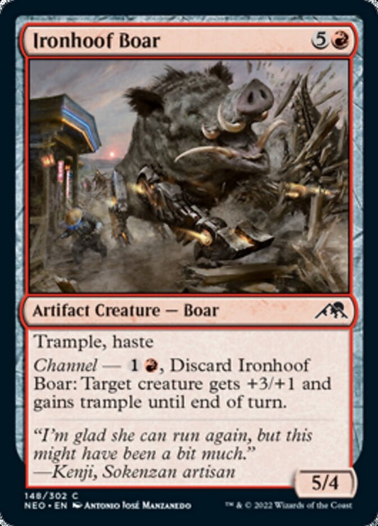 Ironhoof Boar [Kamigawa: Neon Dynasty] [Foil]