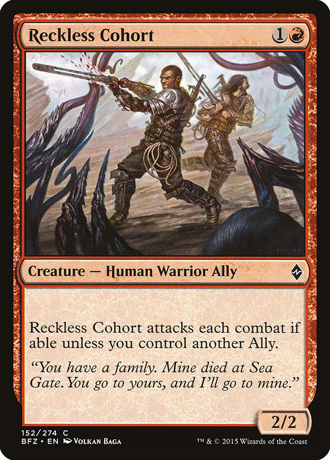 Reckless Cohort [Battle for Zendikar] [Foil]