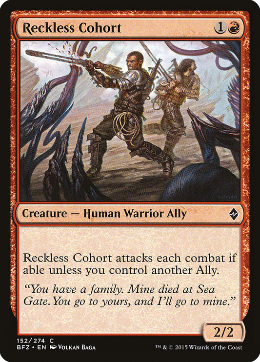 Reckless Cohort [Battle for Zendikar] [Foil]