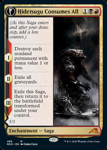 Hidetsugu Consumes All // Vessel of the All-Consuming (Extended Art) [Kamigawa: Neon Dynasty] [Foil]