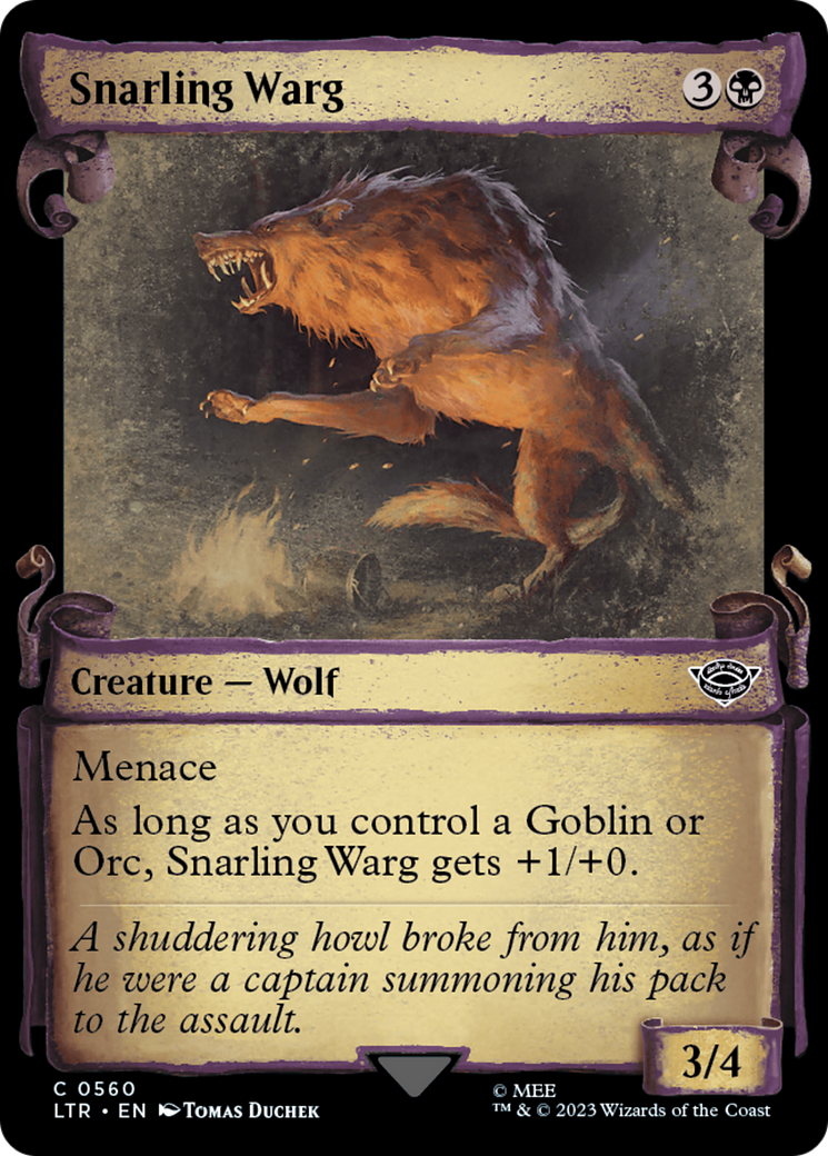 Snarling Warg [The Lord of the Rings: Tales of Middle-Earth Showcase Scrolls] [Foil]