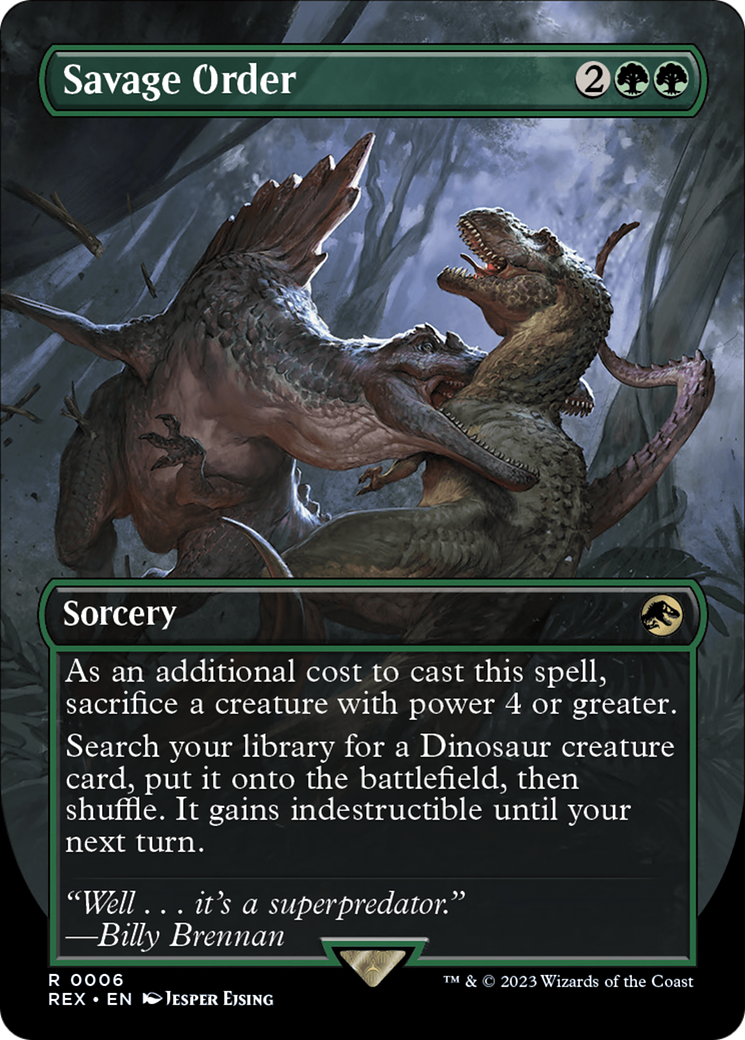 Savage Order (Borderless) [Jurassic World Collection] [Foil]