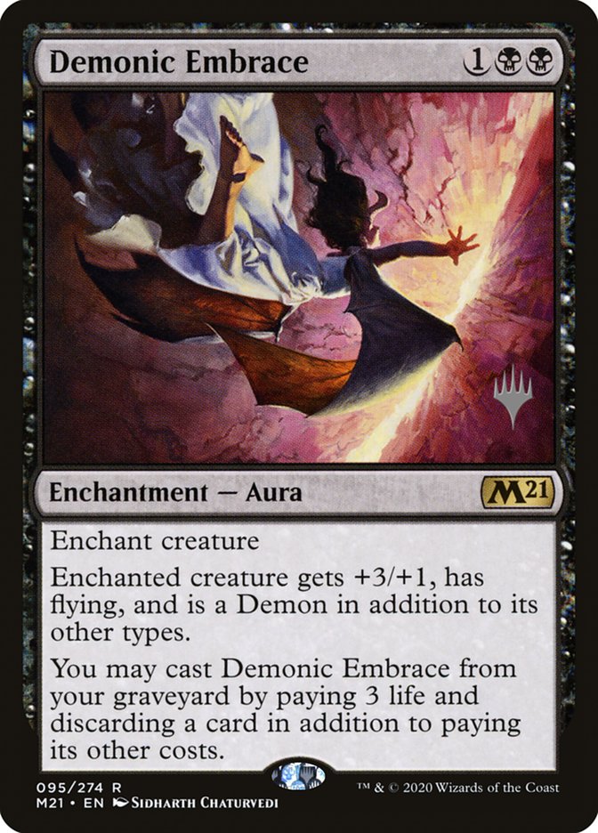 Demonic Embrace (Promo Pack) [Core Set 2021 Promos] [Foil]