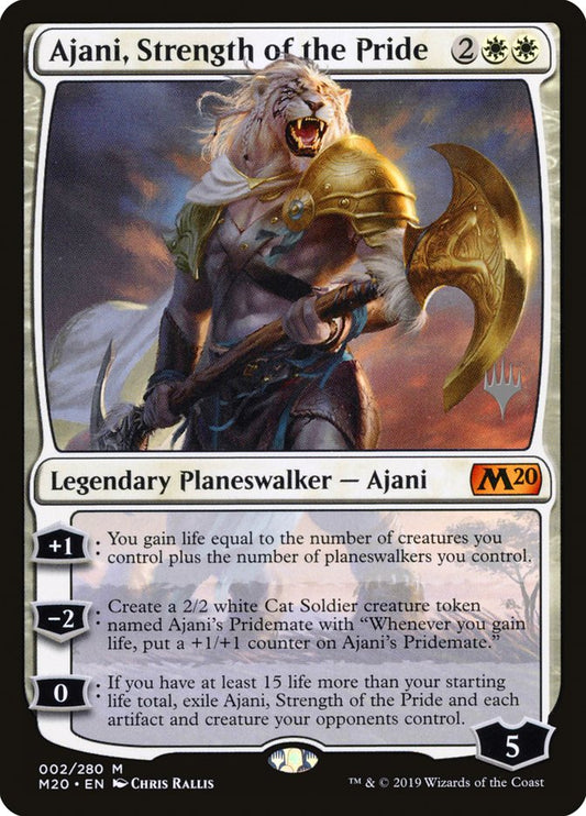 Ajani, Strength of the Pride (Promo Pack) [Core Set 2020 Promos] [Foil]